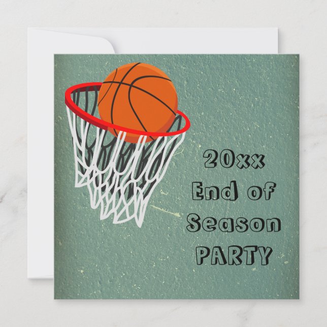 Invitation à la fin de la saison de basket-ball (Devant)