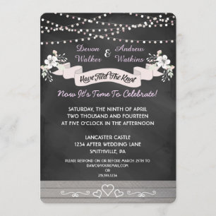 Invitation à la fin d'un mariage sur le tableau de