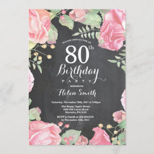 Invitation à la florale botanique 80e anniversaire