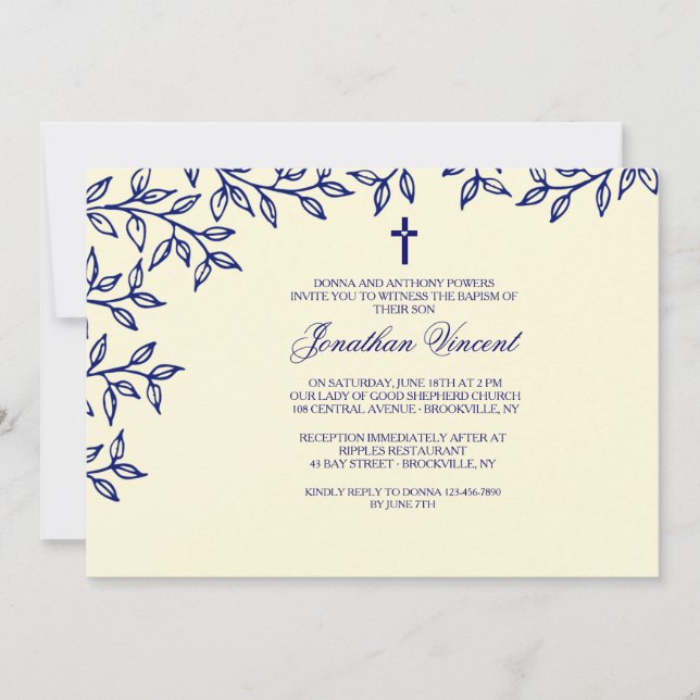 Invitation à la frontière feuille (Devant)