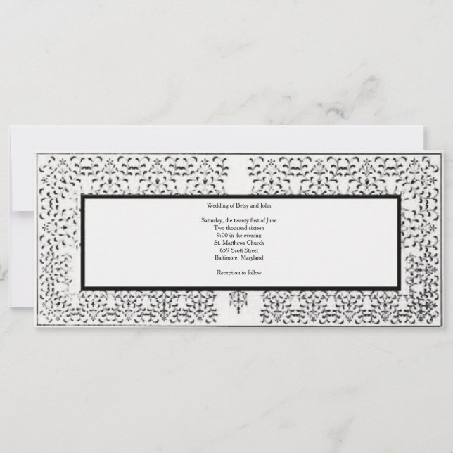 Invitation à la frontière Mariage (Devant)