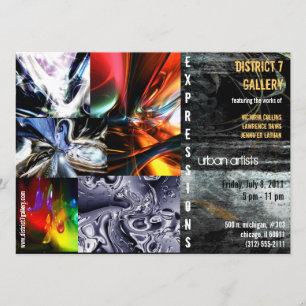 Invitation à la galerie d'art abstraite