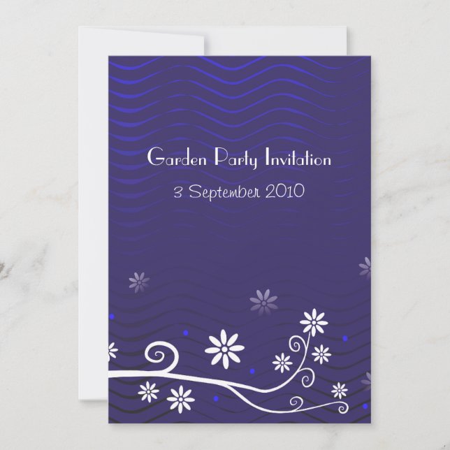 Invitation à la Garden Party| Bleu (Devant)
