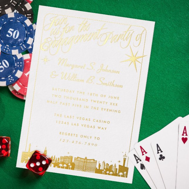Invitation à la Gold Foil Party de Las Vegas (Créateur téléchargé)