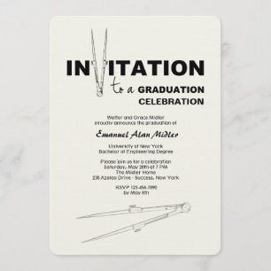 Invitation à la graduation de boussole