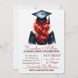 Invitation à la graduation de l'aquarelle noire