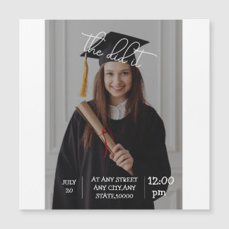 Invitation à la graduation élégante — "le fait!
