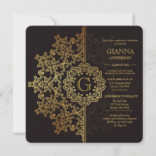 Invitation à la graduation en Golden Impression