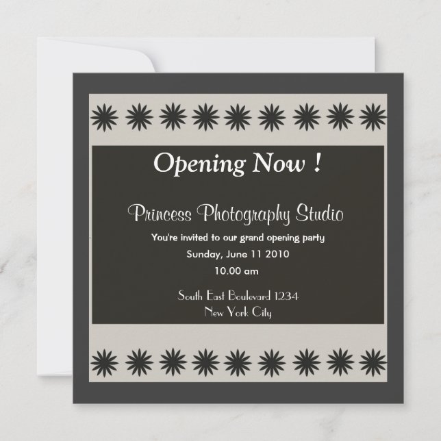 Invitation à la grande fête d'ouverture (Devant)