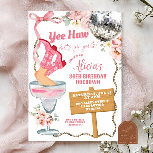 Invitation à la Hoedown d'anniversaire de Cowgirl 