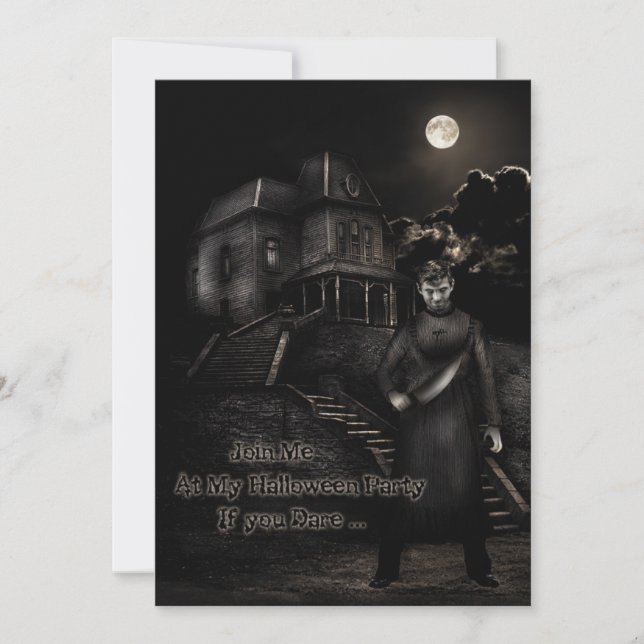 Invitation à la House Party d'Halloween (Devant)