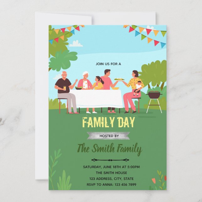 Invitation à la journée en famille (Devant)