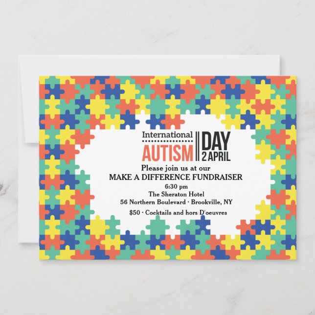Invitation à la Journée internationale de l'autism (Devant)
