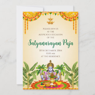 Invitation à la katha de Satya Narayan Satyanaraya