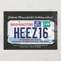 Invitation à la licence de l'État de Washington po