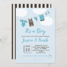 Invitation à la ligne Vêtements pour Baby showers