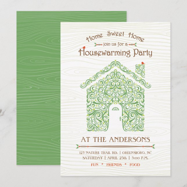 Invitation à la maison de partie de pendaison de (Devant / Derrière)