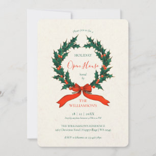 Invitation à la Maison Ouverte de Noël Couronne Vi