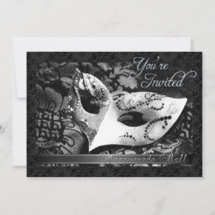 Invitation à la mascarade de la dentelle victorien