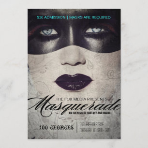 Invitation à la Masquerade Party
