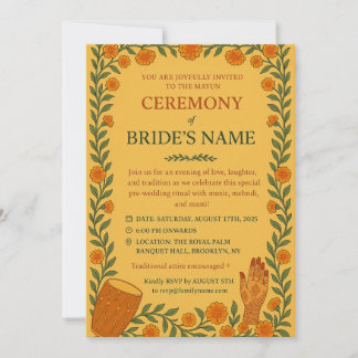 Invitation à la Mayun Sangeet