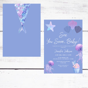Invitation À la mer bientôt bébé garçon Baby Shower sur le th