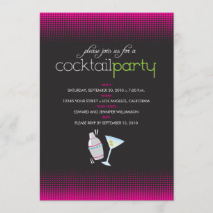 Invitation à la mode de cocktail (fuschia)