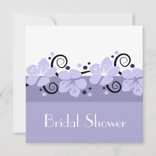 Invitation à la mode de Fête de la mariée - fleurs (Devant)