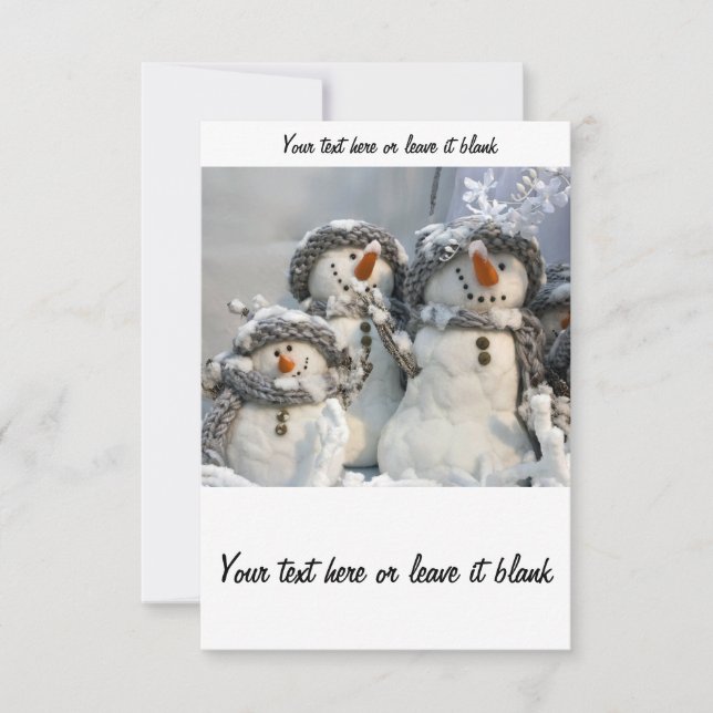 Invitation à la neige de Noël (Devant)