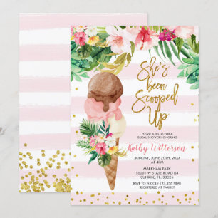 Invitation à la nuptiale de crème glacée tropicale