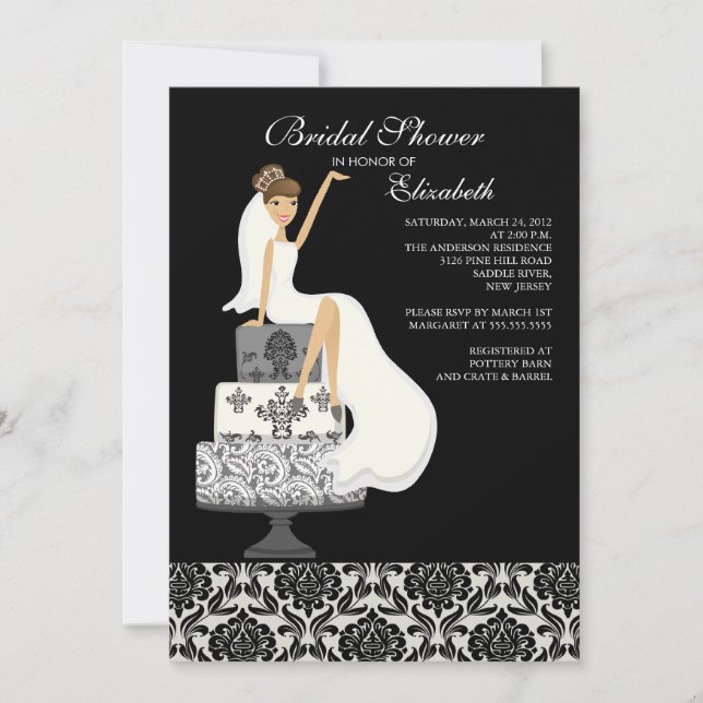 Invitation à la nuptiale de Damask Brunette (Devant)