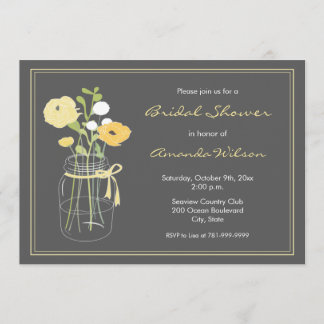 Invitation à la nuptiale de la braise Mason jaune 