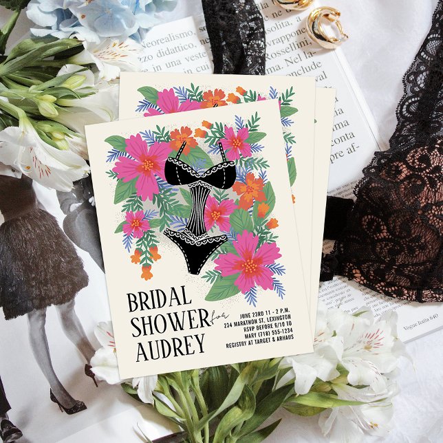 Invitation à la nuptiale de la lingerie tropicale (Créateur téléchargé)