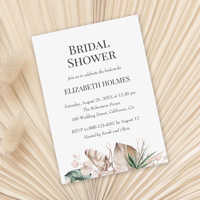 Invitation à la nuptiale de Monstera, orchidée tro (Créateur téléchargé)