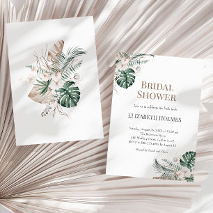 Invitation à la nuptiale de Monstera, orchidée tro