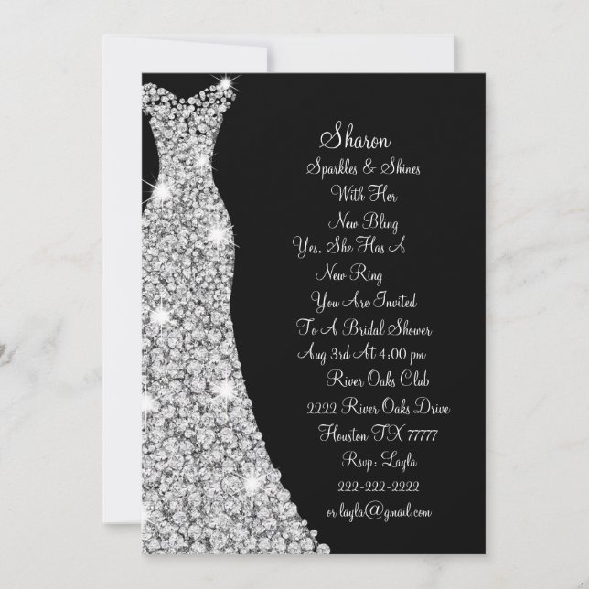 Invitation à la nuptiale d'un Mariage habillé de d (Devant)