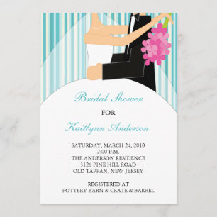 Invitation à la nuptiale d'une mariée turquoise