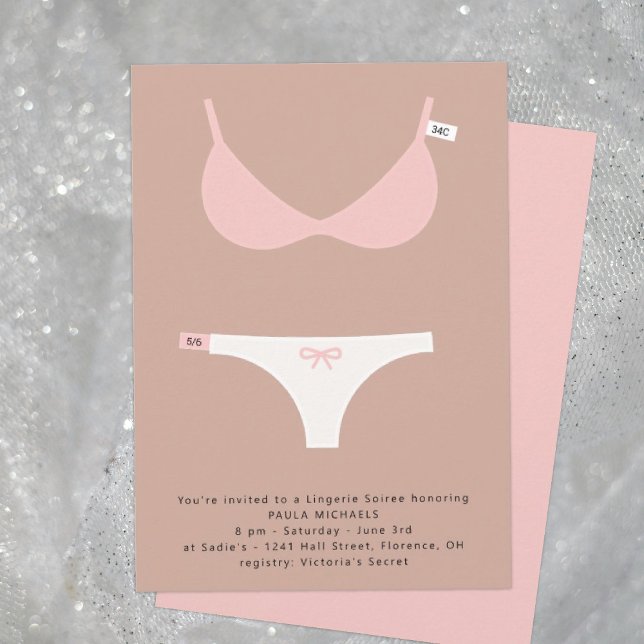Invitation à la nuptiale et à la douche de Lingeri (Créateur téléchargé)