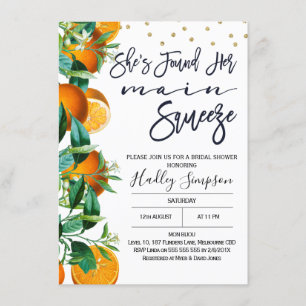 Invitation à la nuptiale Orange Main Squeeze