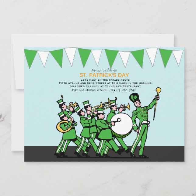 Invitation à la parade de la Saint-Patrick (Devant)