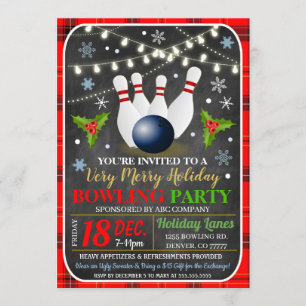 Invitation à la partie de bowling de Vacances