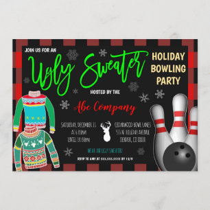 Invitation à la partie de bowling de Vacances