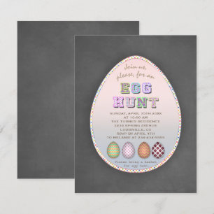 Invitation à la partie de Chasse aux Oeufs de Pâqu
