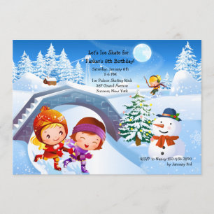 Invitation à la partie de patinage Winter Wonderla