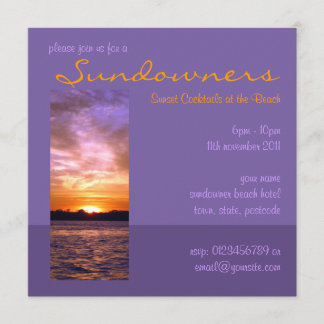 Invitation à la partie de violet Sunset Beach