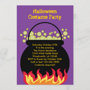 Invitation à la partie de Witch Cauldron Halloween