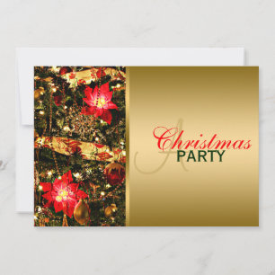 Invitation à la partie des Chritsmas rouges, verts