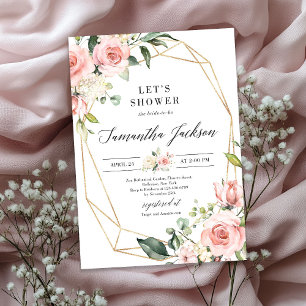 Invitation à la Parties scintillant rose et or
