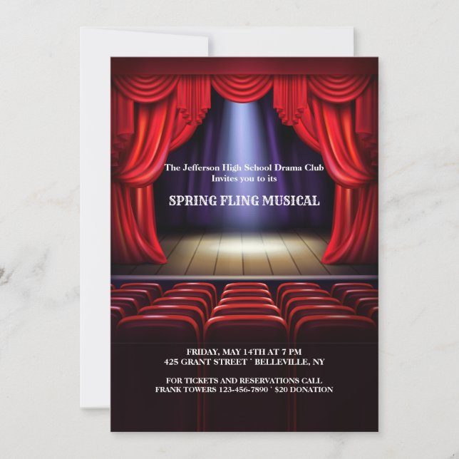 Invitation à la performance de la scène théâtrale (Devant)