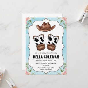 invitation à la petite cowboy western
